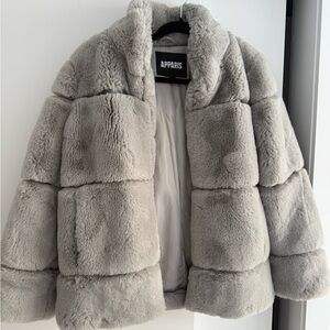 Apparis Light Gray Teddy Jacket